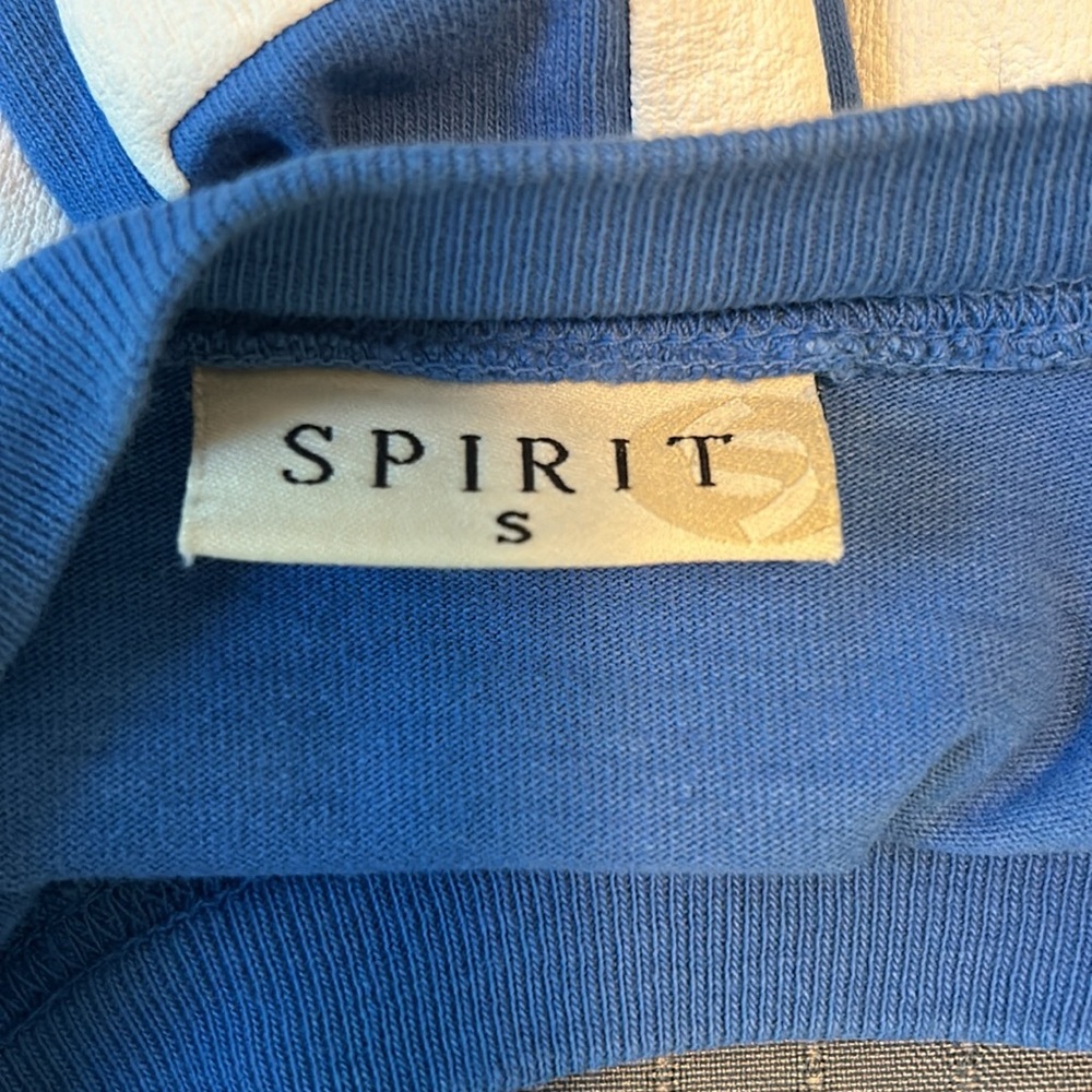 Spirit Jersey Maine Girl dropped shoulder long sleeve Blue Jersey Sweater size S - Picture 5 of 11